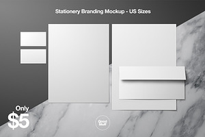 Stationery Branding Mockup - US