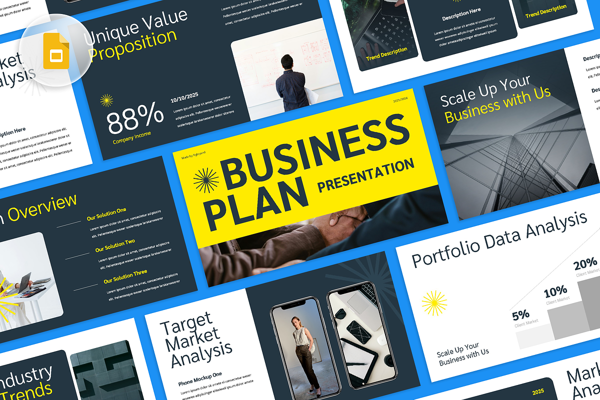 Business Plan Google Slides, a Presentation Template by rgbryand (Photo 1 of 7)