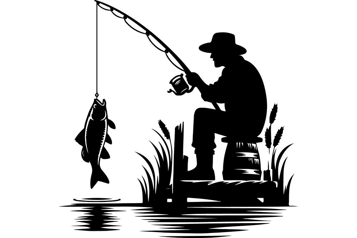 Vintage Fishing Scene Bundle, an Object Graphic by Designer_Momina (Photo 12 of 13)
