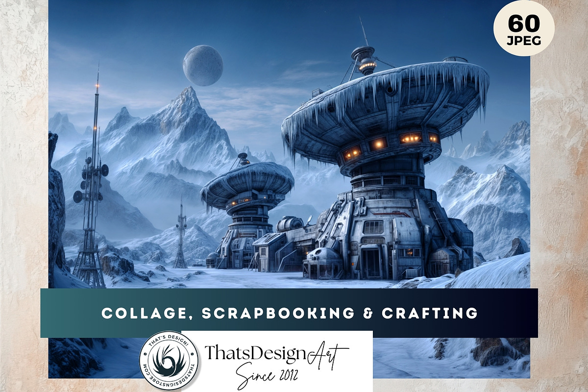 Sci-Fi Backdrops Digital Papers, a Decorative Illustration by ThatsDesignArt (Photo 10 of 14)