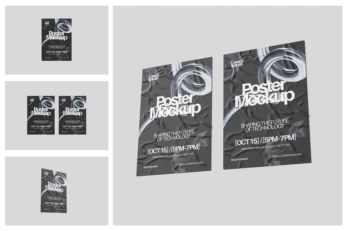 Wall Poster Mockup, an Advertising Mockup by Hazzpro_Std (Photo 1 of 5)