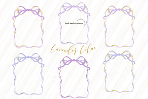 Whimsical Lavender Frames Clipart, an Illustration by Sunflower Day Love