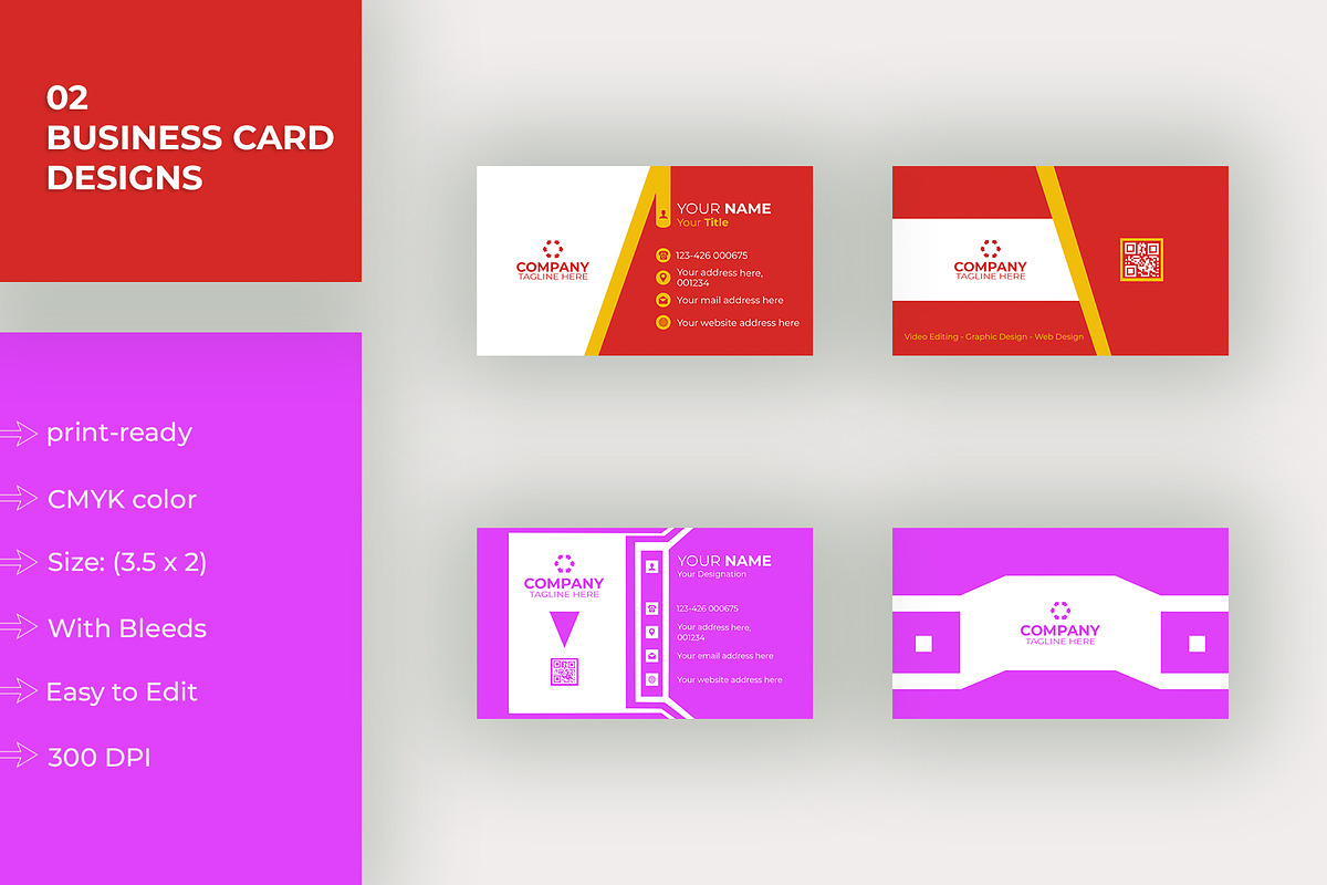 02 business card design templates, a Business Card Template by Lakhan1998 (Photo 1 of 3)