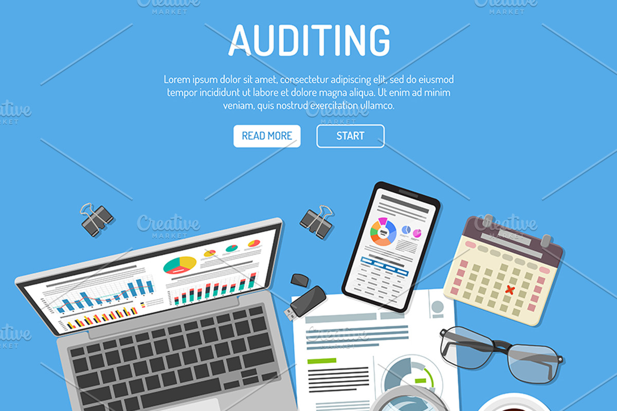 Tax, Auditing and Test Themes, an Education Illustration by TAlex (Photo 2 of 7)
