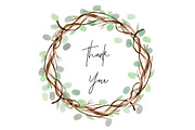 Round Watercolor Organic Wreath, an Illustration by DailyMiracleDigitals,LLC (Thumbnail 4 of 6)
