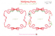 Christmas Mahjong Cocktail Clipart, a Decorative Illustration by TheHappyGiftArt (Thumbnail 8 of 10)