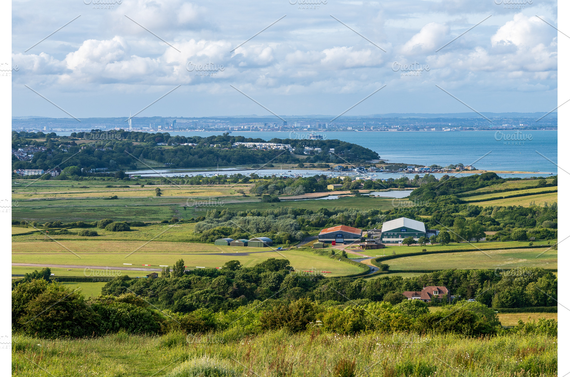 View from Culver Down on the Isle of, a Nature Photo by Backyard Stock