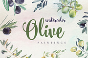 Olive Watercolor Paintings, an Illustration by emine (Thumbnail 1 of 3)