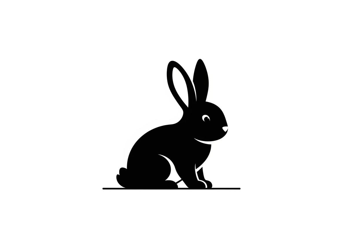 Cute Rabbit Silhouette Vector Bundle, an Illustration by yasushie (Photo 35 of 51)