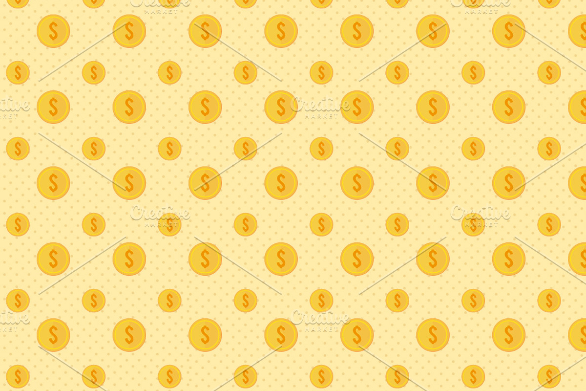 Coins Pattern, a Pattern Graphic by gina_art