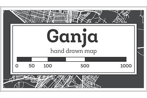 Ganja Azerbaijan City Map