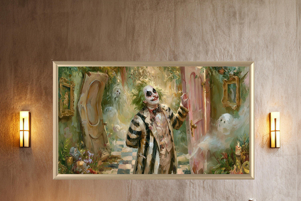 Halloween Oil Painting Frame Tv Art, a Seasonal Illustration by PrintablesByFranklyn (Photo 4 of 11)