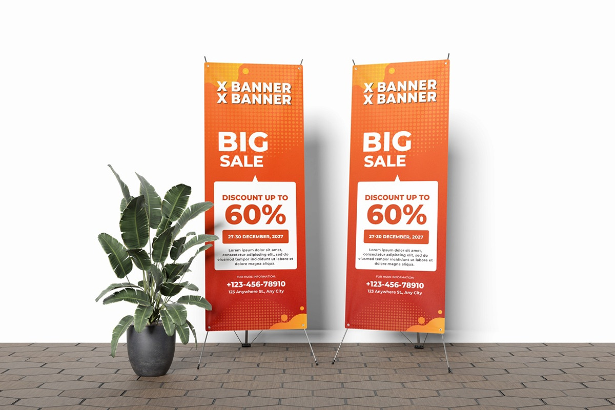 Realistic X-Banner Mockup, an Advertising Mockup by AndikaGraphic (Photo 5 of 5)