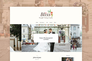Bliss - Wedding WordPress Blog Theme