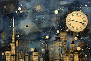 New Years Midnight Fireworks Journal, a Background Graphic by Printable Treasure (Thumbnail 2 of 3)