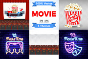Cinema and Movie Themes, a Decorative Illustration by TAlex (Thumbnail 1 of 6)