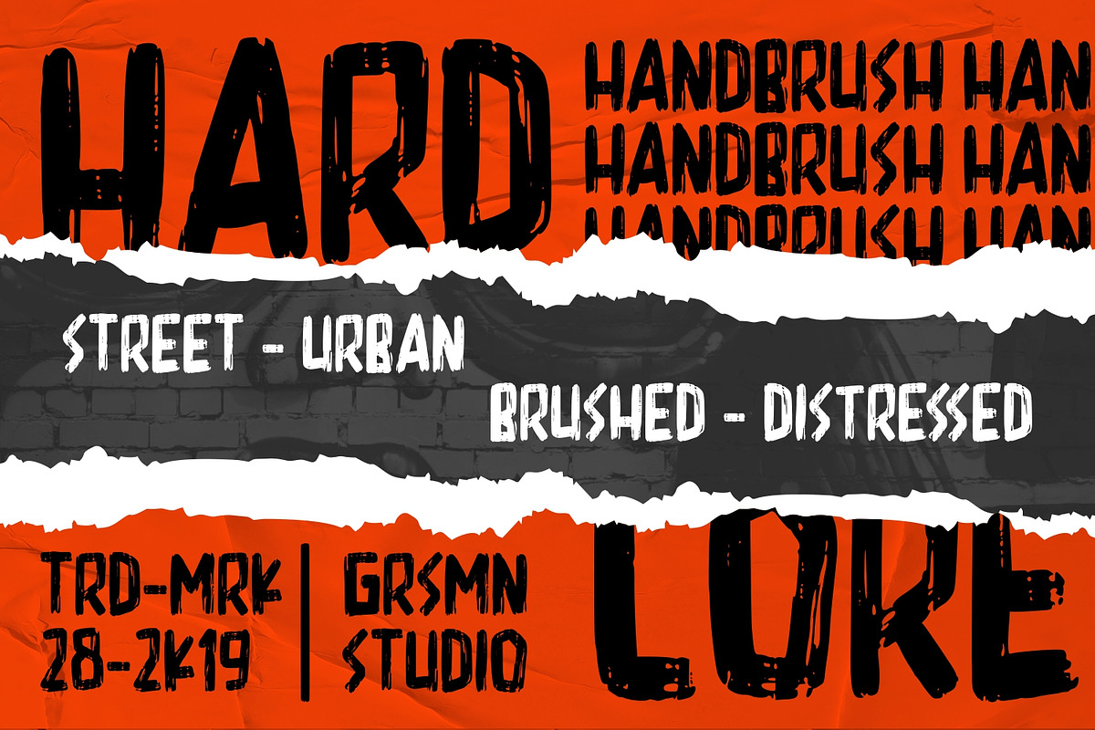 Hardcore - Distressed Font