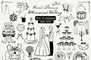 Whimsical Wedding Clipart Bundle, a Decorative Illustration by OZartRoom (Thumbnail 1 of 10)