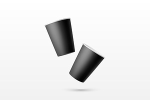 Disposable Cups. Vector Set.