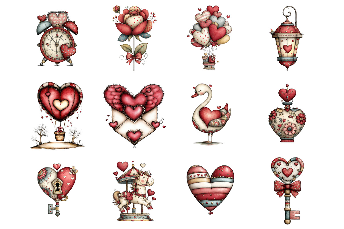 Whimsical Valentines Day Clip Art, a Graphic by CitraGraphics (Photo 3 of 5)