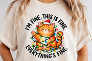 Funny Christmas Cat PNG Clipart, an Object Graphic by Zahyl Studio (Thumbnail 2 of 7)