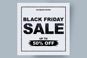Glitter Black friday sale template