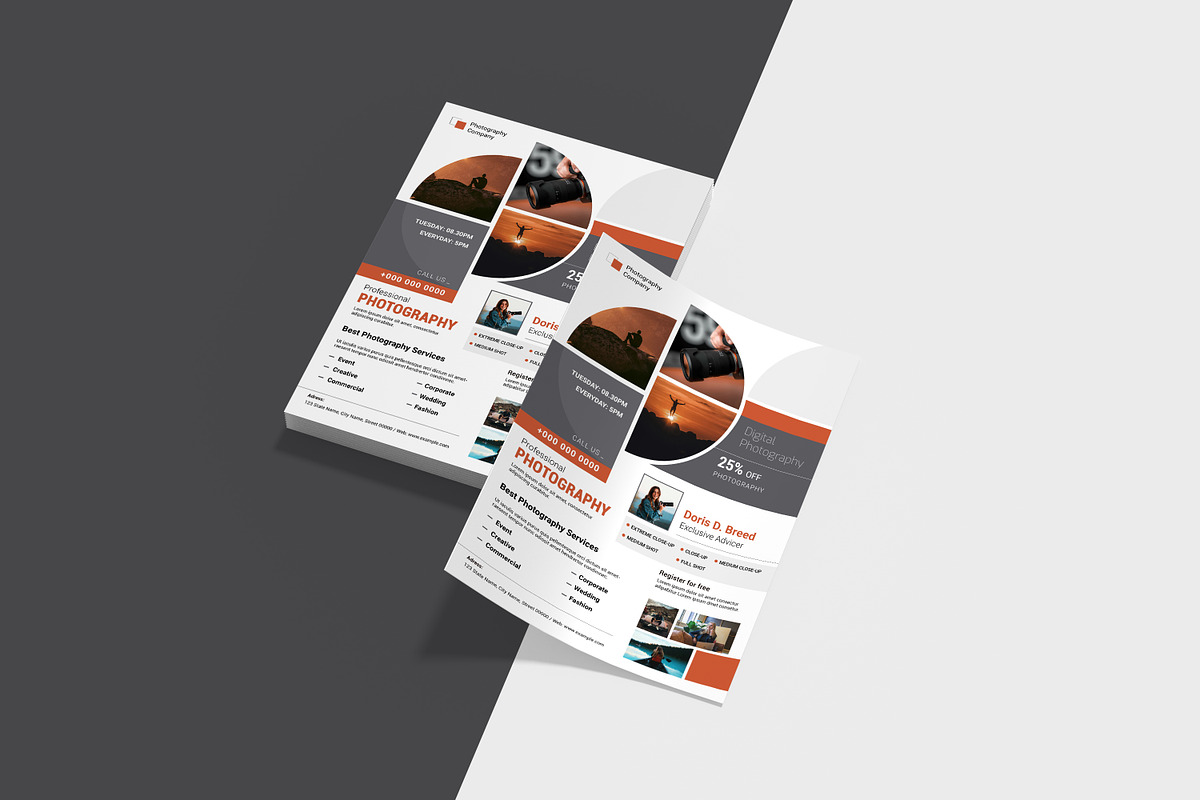 Photography Flyer Template, a Flyer Template by crazyOWL (Photo 3 of 4)