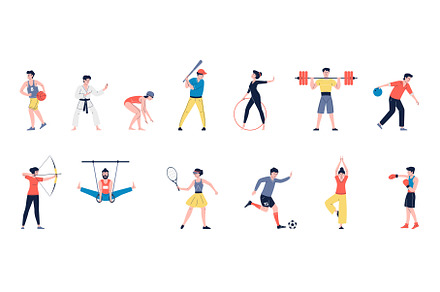 Sport people characters. Fun sports, a Background Graphic by LadadikArt