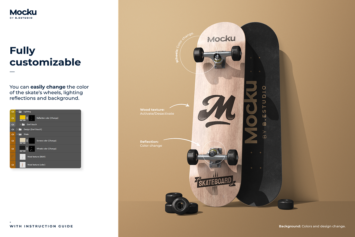 Skate mockup, a Product Mockup by Mocku (Photo 5 of 15)