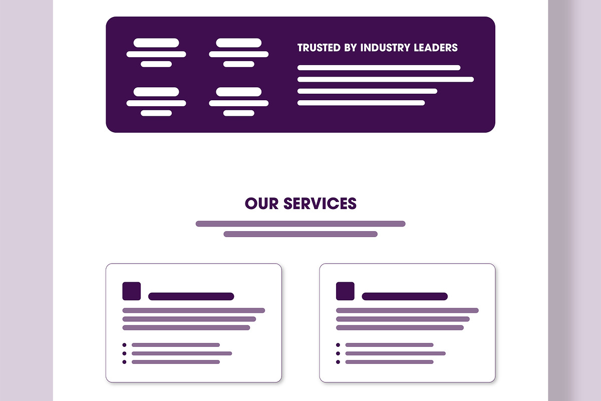Modern Wireframe Landing Page, a Wireframe Template by MightyDesign (Photo 4 of 9)