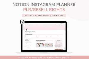 Notion Instagram Planner PLR