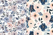 Floral Seamless Patterns, a Pattern Graphic by DreamCafeArt (Thumbnail 2 of 5)