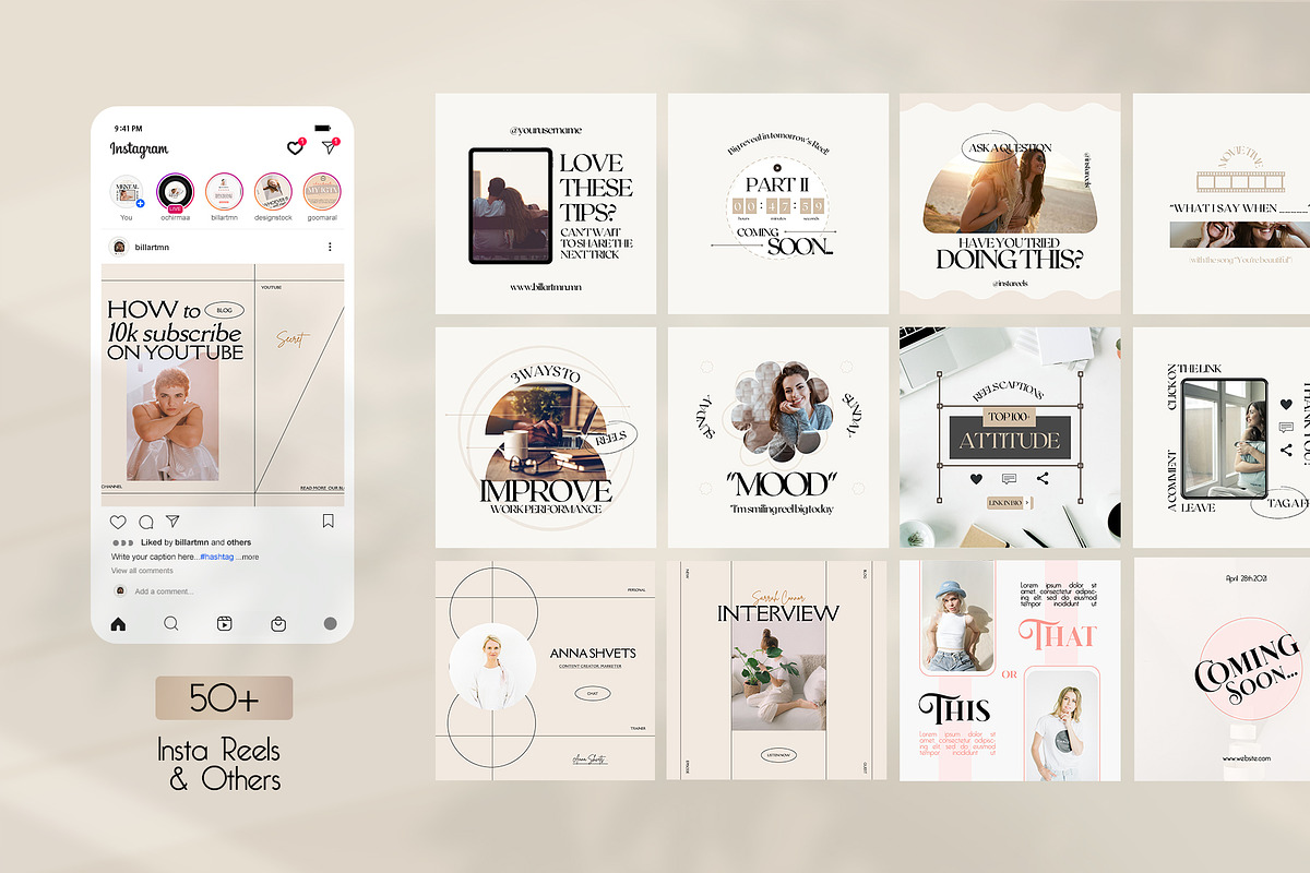 1050+ Insta Coach CANVA BUNDLE, a Social Media Template by goodesign (Photo 14 of 17)