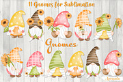 Gnome-Sunflower Watercolor, a Decorative Illustration by Apixsala (Thumbnail 3 of 7)