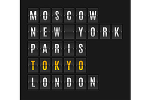Mechanical Airport Flip Board