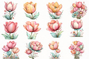 Whimsical Spring Tulip Clipart, an Illustration by Designworld (Thumbnail 4 of 8)