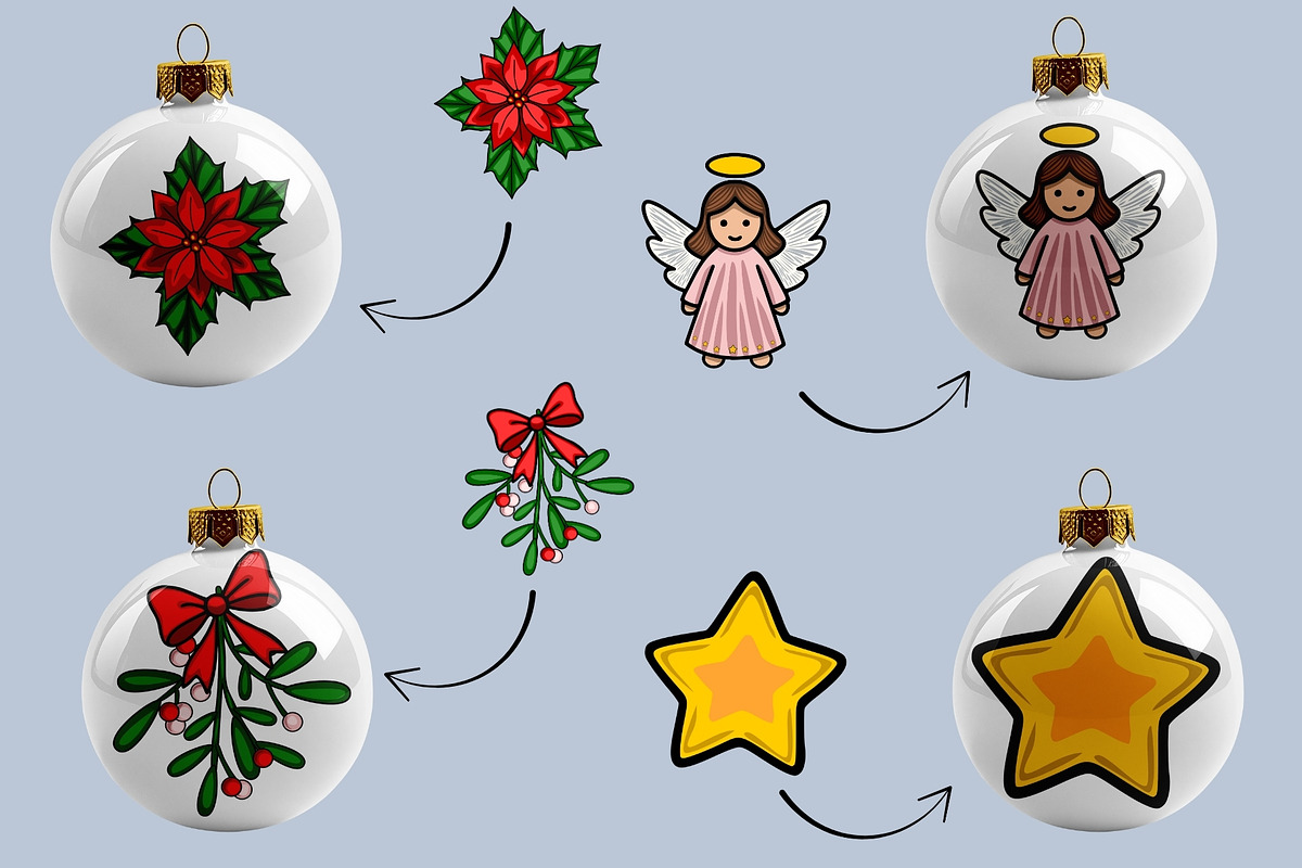 Christmas Angels: Patterns&Clipart, a Seasonal Illustration by Elatedowl (Photo 9 of 15)
