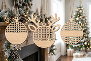 Rattan Christmas Ornament Reindeer, an Object Graphic by Libby Wishes (Thumbnail 2 of 3)