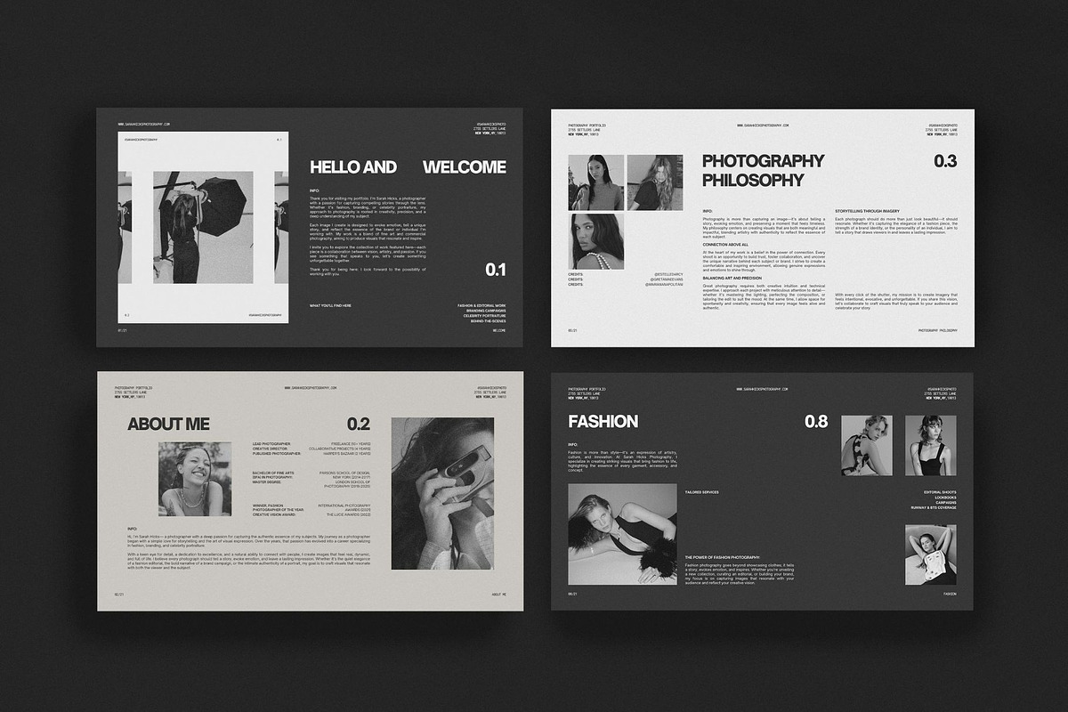 Photography Portfolio Canva Template, a Presentation Template by Amaré Creative (Photo 6 of 7)