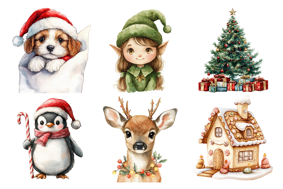 Glitter Cute Christmas Sublimation, an Illustration by SinaCreation (Photo 3 of 7)