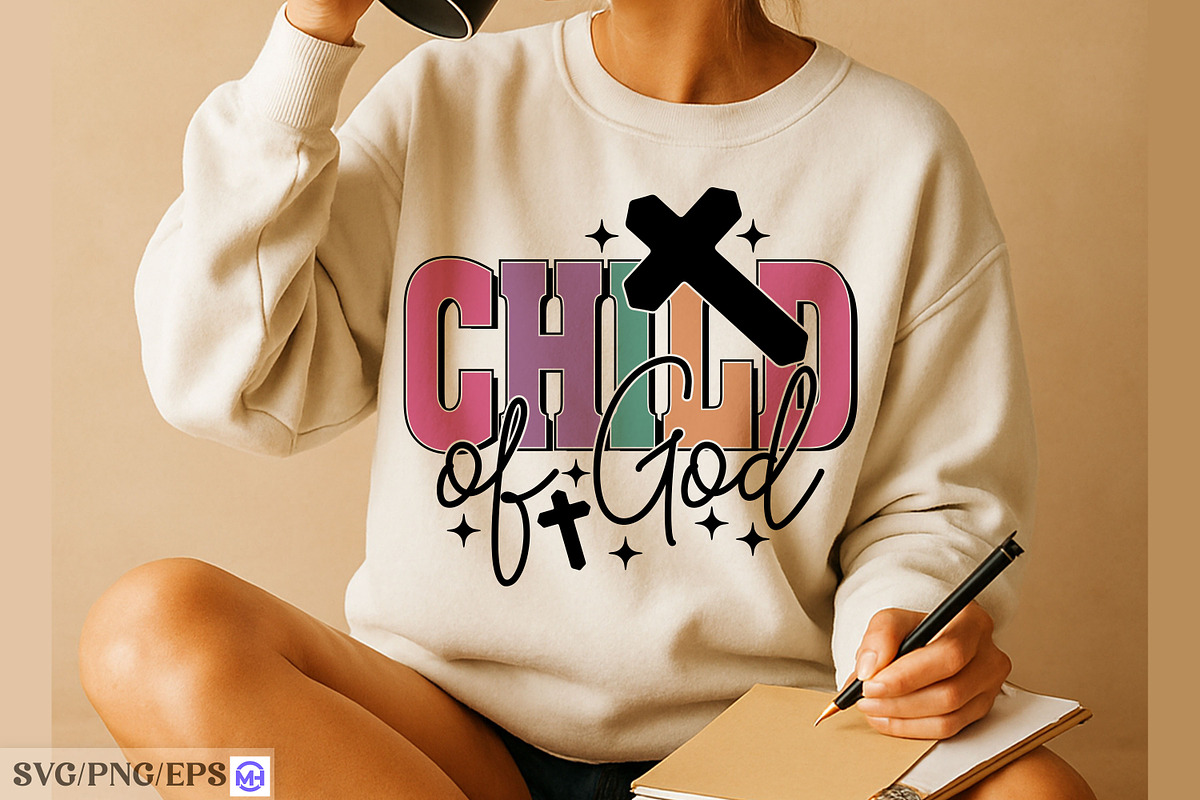 Child of God SVG PNG Christian Faith, a Graphic by mh_arif (Photo 3 of 4)