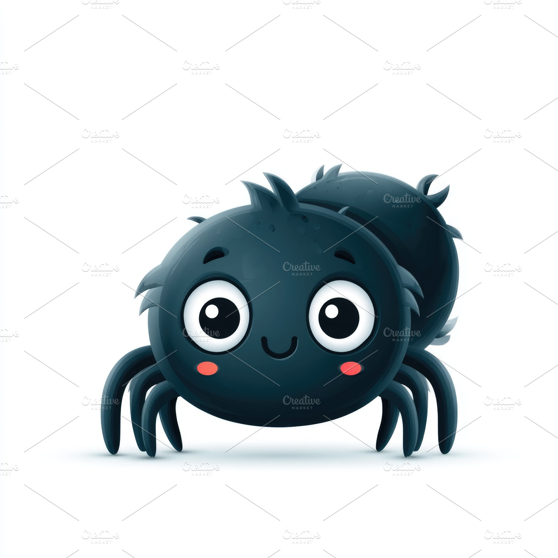 Cute Halloween spider cartoon illustration, an Animal Photo by José Manuel Gelpi