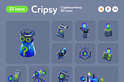 Cripsy Cryptocurrency 3D Icons, a 3D by Welovegraphics (Thumbnail 10 of 10)
