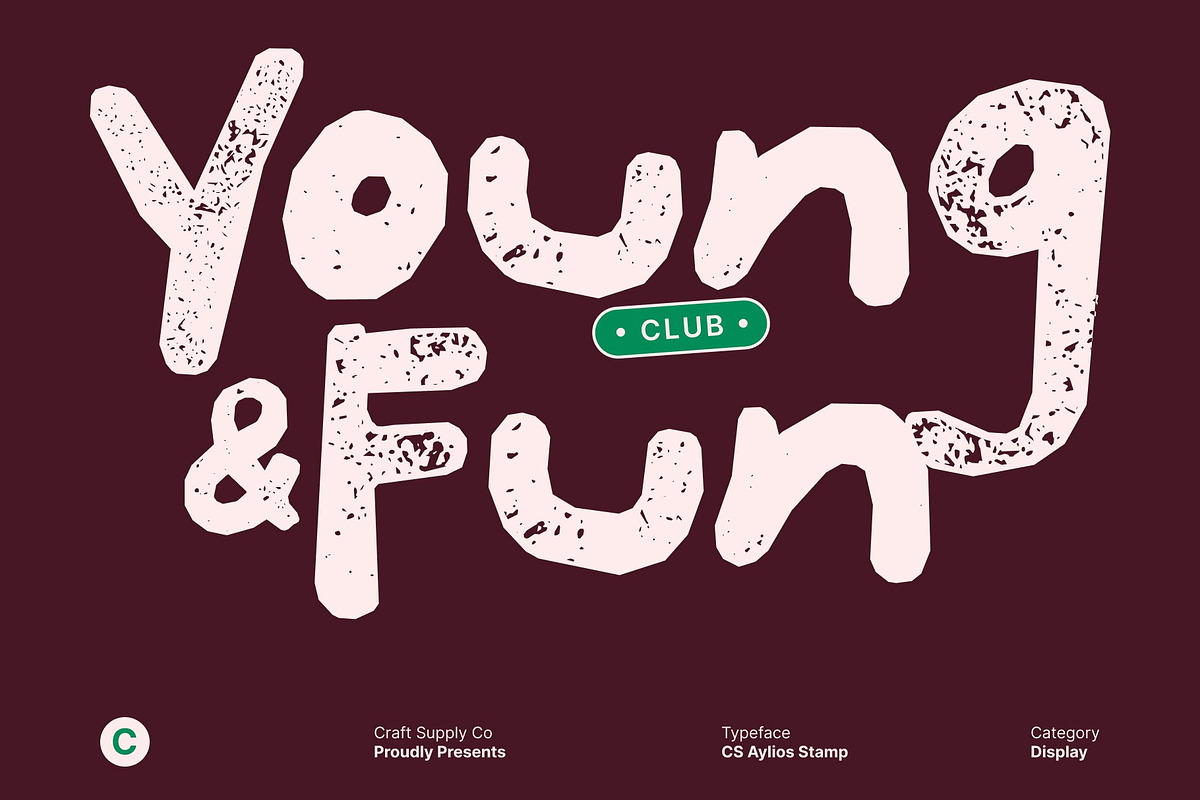 CS Aylios Stamp, a Sans Serif Font by Craft Supply Co. (Photo 5 of 8)
