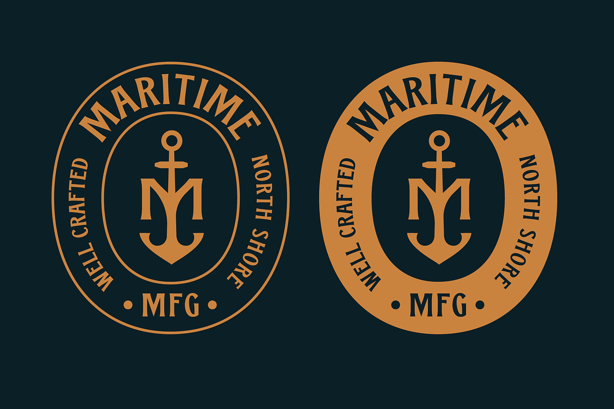 Maritime MFG - A Spur Serif Typeface, a Serif Font by Hustle Supply Co. (Photo 5 of 8)