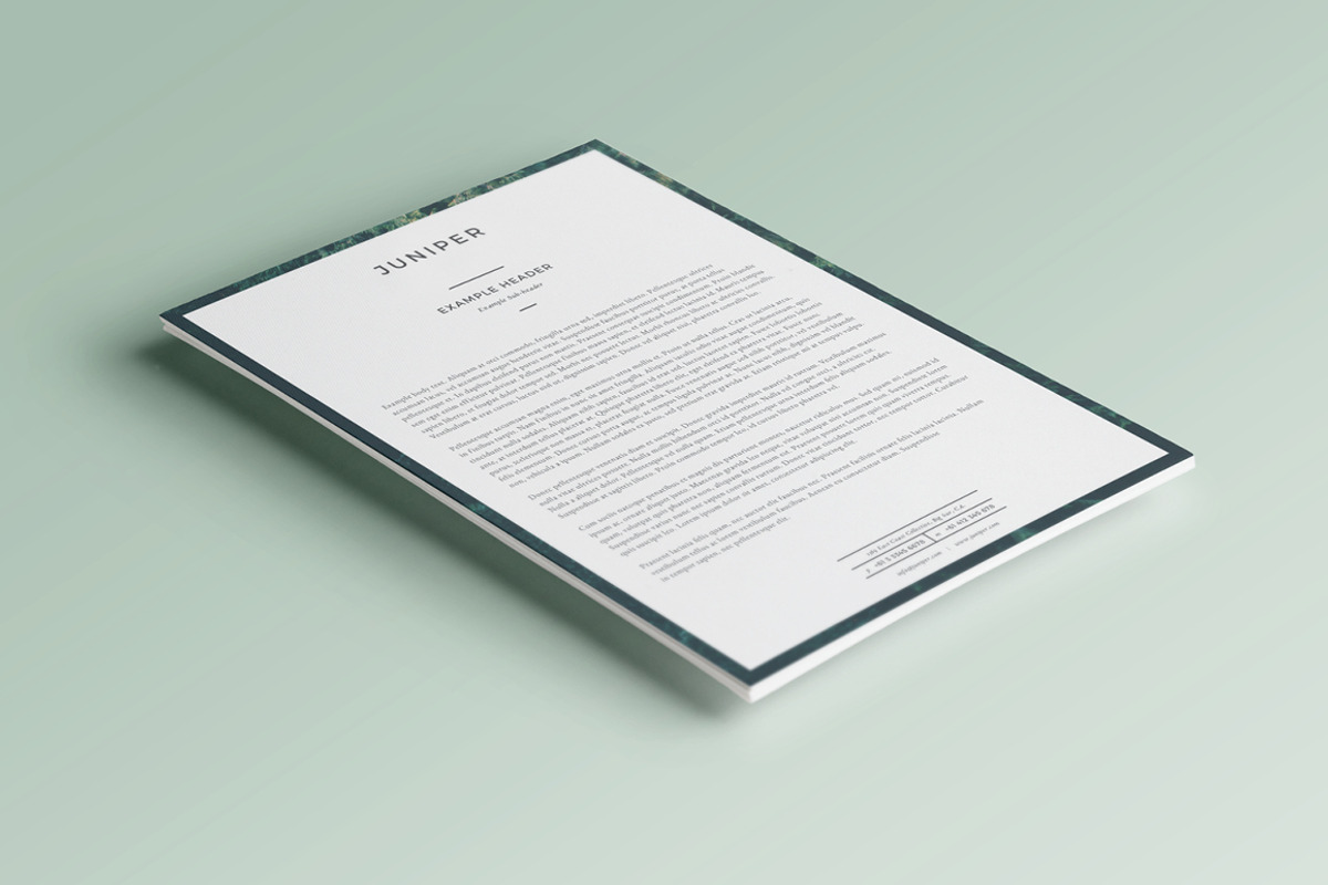 J U N I P E R  Letterhead + Comps, a Stationery Template by 46&2 Collective (Photo 5 of 5)