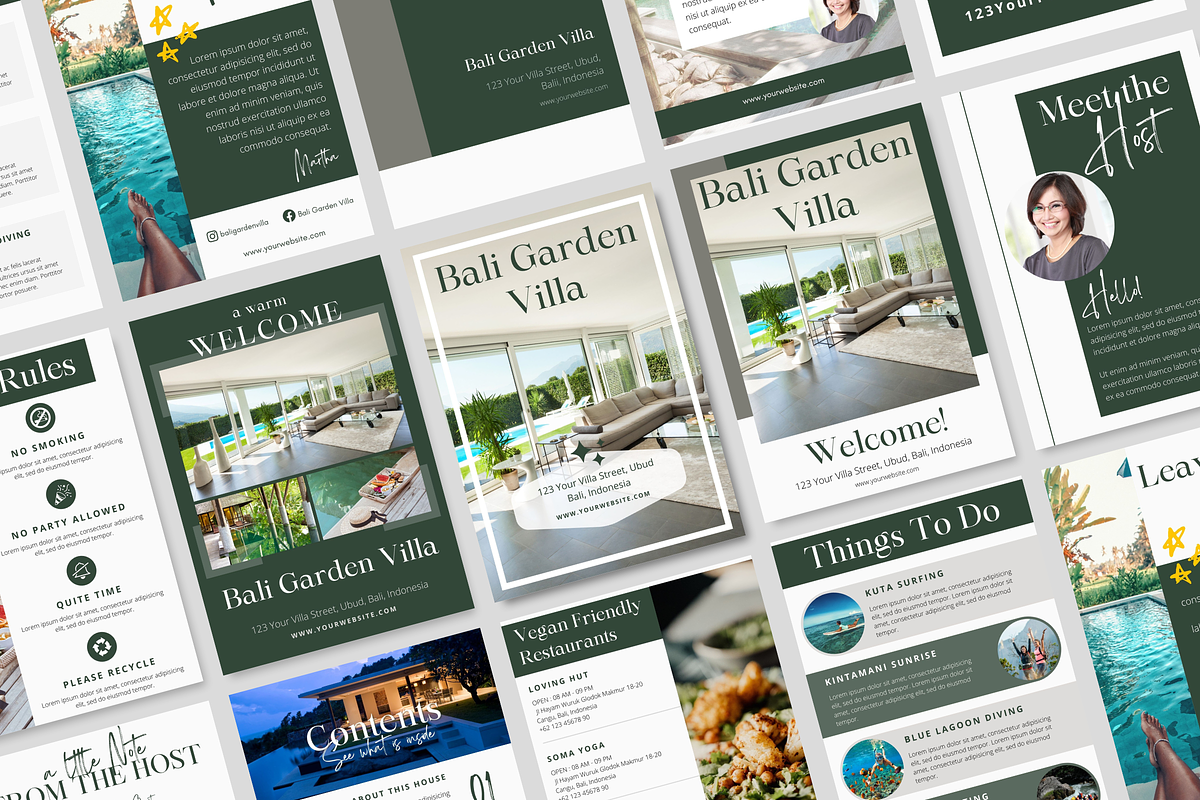 Villa Airbnb Welcome Guide Template, a Magazine Template by Kindelight (Photo 3 of 4)