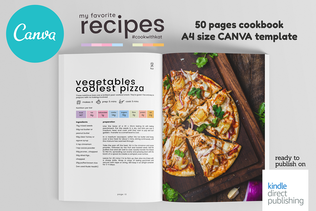 Canva Food A4 Cookbook Template, a Magazine Template by DeLaGranSiete (Photo 6 of 9)