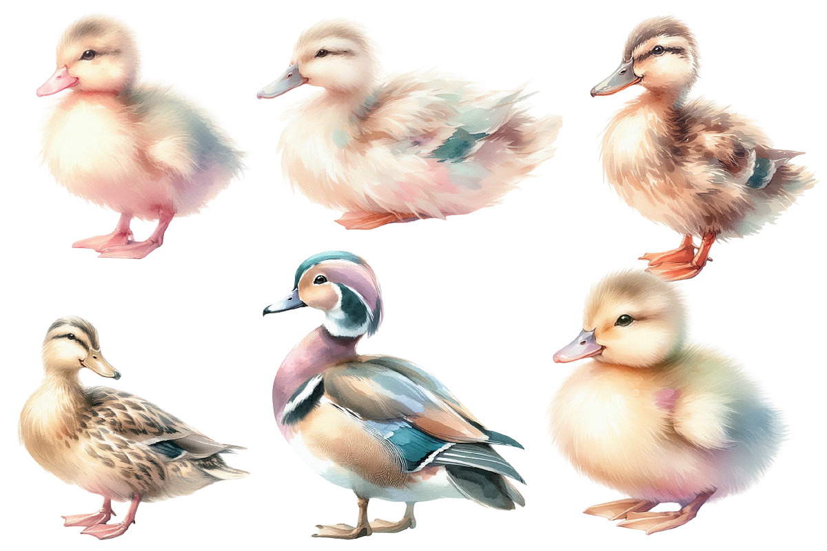 Watercolor Duck clipart, an Illustration by Designworld (Photo 4 of 6)