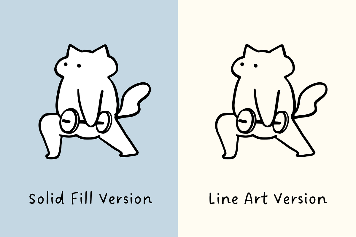 +60 Cat x Workout Set Illustration, a Sport Illustration by The Journey Atelier (Photo 3 of 5)